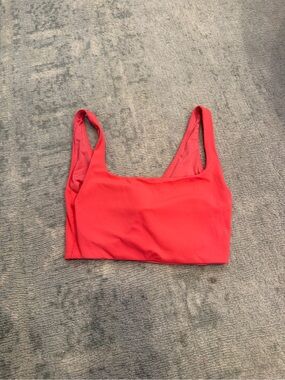 lululemon athletica Straight Neck Sports Bralette in Coral Red